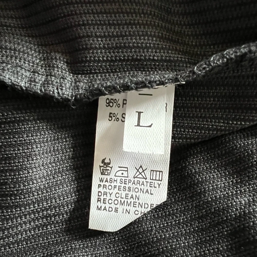 NWOT Charcoal Faux Corduroy Crewneck Pullover Sweater & Joggers Matching Set - Picture 4 of 7